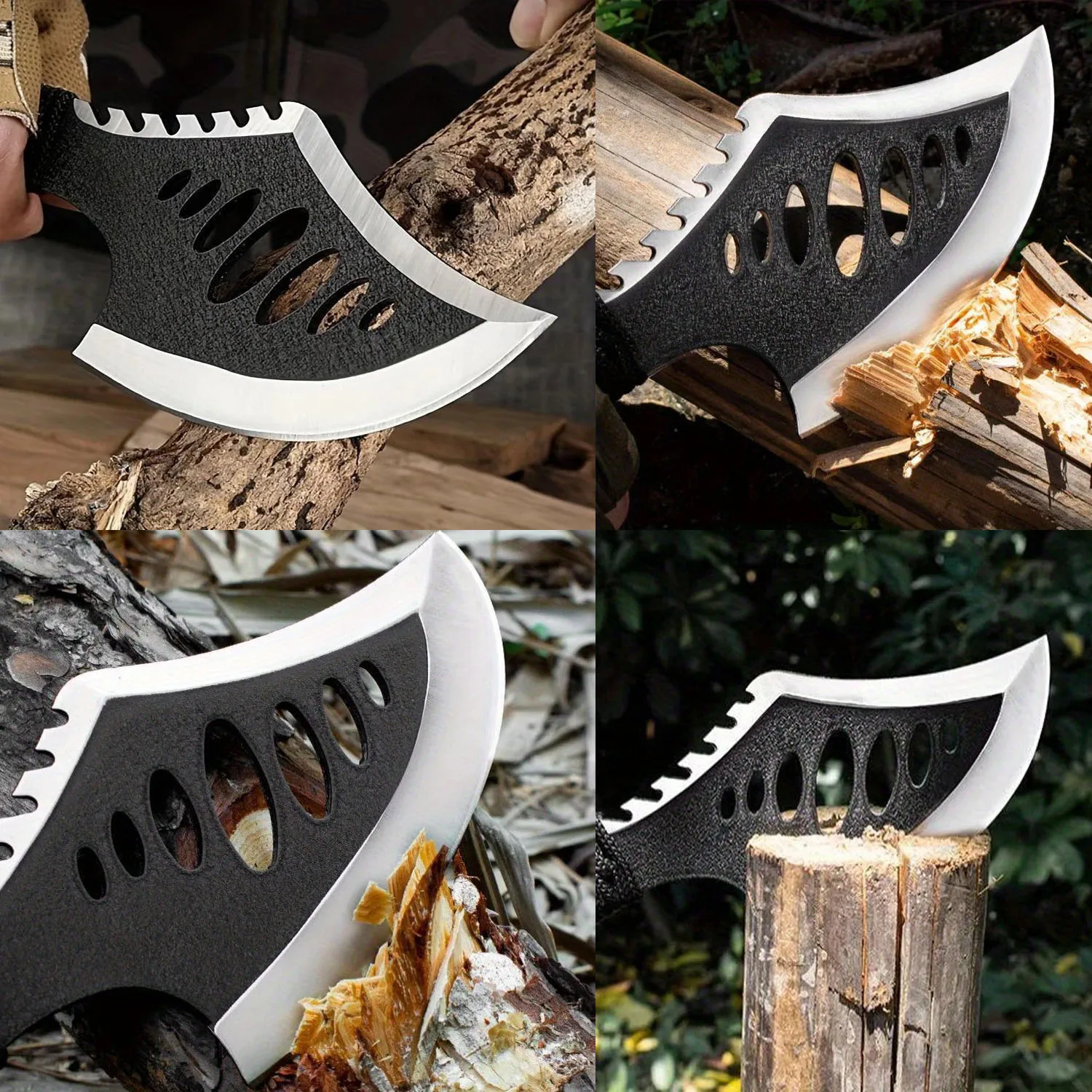 Black Carbon Steel AXE with Cutter sleeve 5