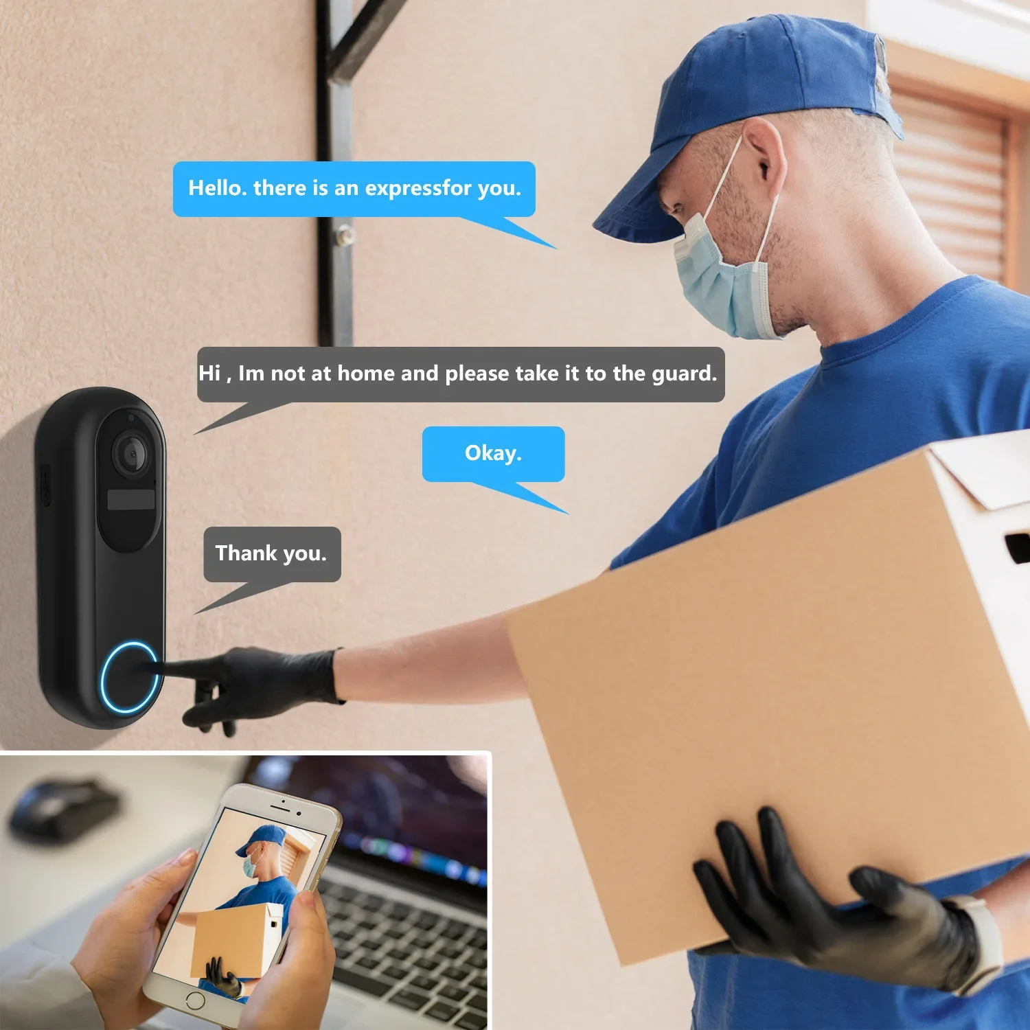 Рисунок 3 - Дверной звонок с Wi-Fi и камерой ночного видения