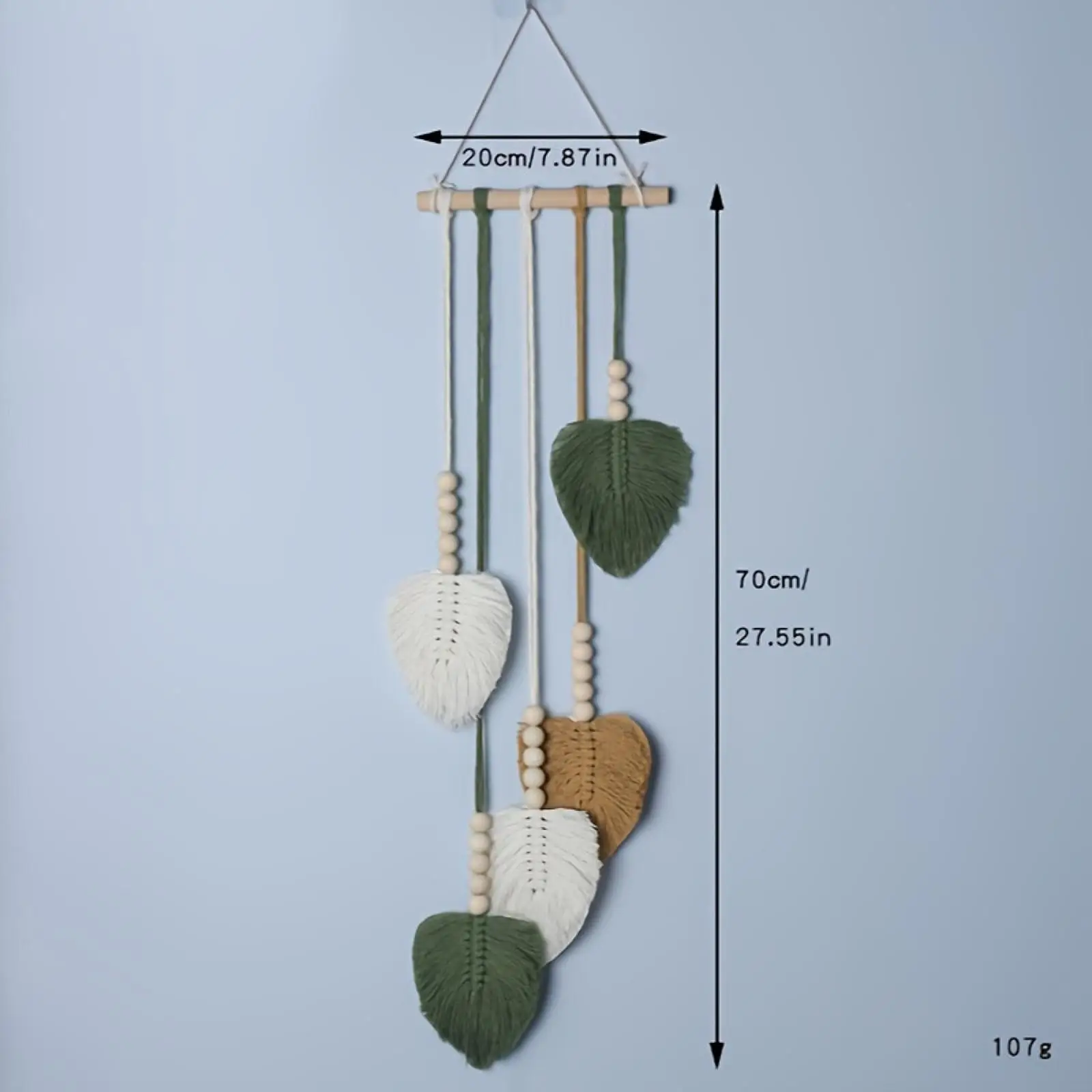 Leaves Woven Tapestry Gift Handmade Boho Wall Decoration for Wedding Bedroom