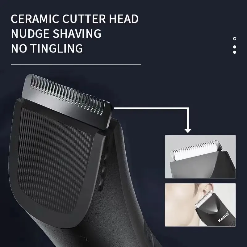Kemei KM-1838 Groin Area Hair Trimmer Lawn Mower Ceramic Blade Waterproof Wet Dry Clippers Pubic Armpit Body Hair Hygiene Razor hair clipper