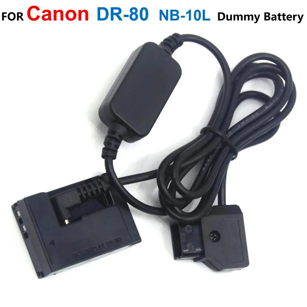 

D-TAP Dtap 12-24V Step-Down Power Cable+DR-80 NB-10L Dummy Battery ACK-DC80 For Canon PowerShot G15 G16 SX60HS SX50 SX60 G1 G16