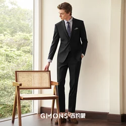 Suit suit men's business suit jacket black slim professional dress men's wedding dress.