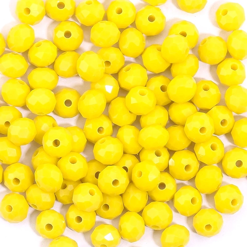 Sparkling Faceted Glass Rondelle Beads for Jewelry Crafting and DIY Accessories