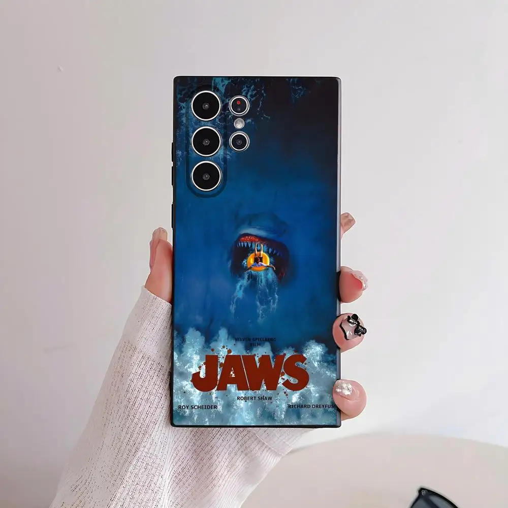 Classic Horror Movie Jaws Frosted Full Cover Soft Phone Case