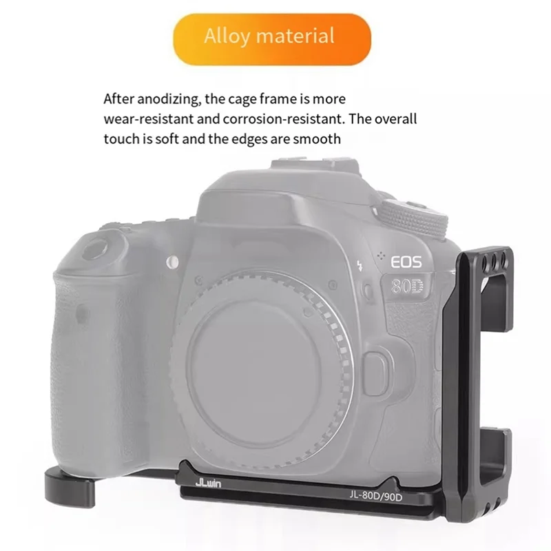 A08E-Jlwin Canon 70D 80D 90D 카메라 삼각대 용 수직 퀵 릴리스 플레이트 L 플레이트 조정 가능한 수직 퀵 릴리스 플레이트