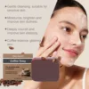 Coffee Soap for Face Naturally Deep Cleansing Smooth Brightening Moisturizing Bathing Oil Control Hydrate Handmade Body Soap Bar 6