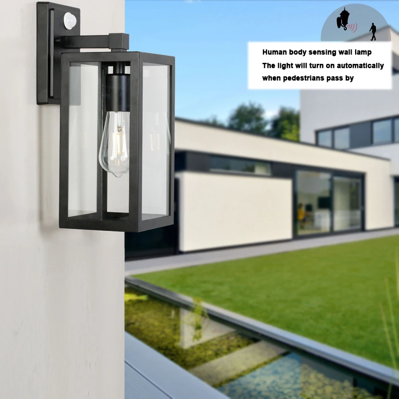 Human Body Induction Iron Wall Lamp Indoor And Outdoor Corridor Induction Wall Lamp Installation Of Automatic Lighting