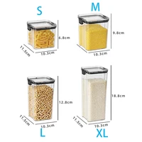 1pc Clear Food Storage Box,Food Storage Container With Lid, Plastic Kitchen And Pantry Organization Canisters 3