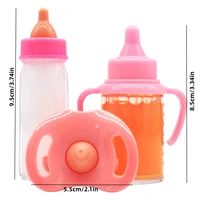 Disappearing Doll Feeding Set Baby Care Doll Feeding Toy Stroller 2pcs Milk And Juice Bottles With Toy Pacifier For Baby Doll 2