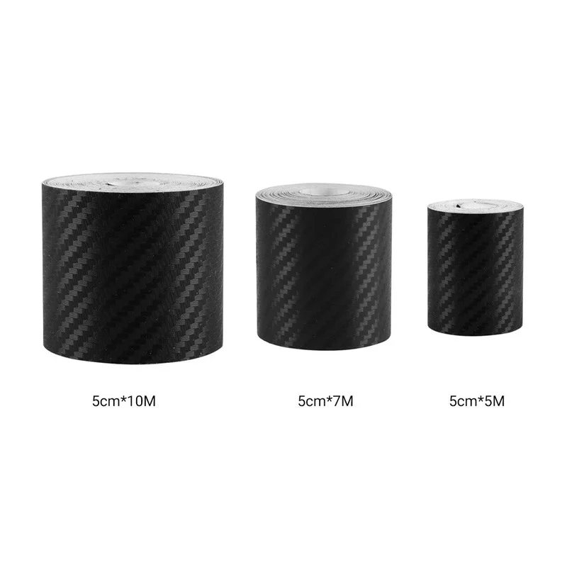 3D Carbon Fiber Car Sticker DIY Paste Strip Rolls Different Sizes Auto Anti Scratch Protector Tape Waterproof Film
