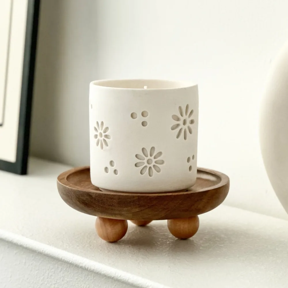 Elegant Wooden Oval Tray,Dessert/Candle/Key Storage - Perfect Gift for Any Occasion 2