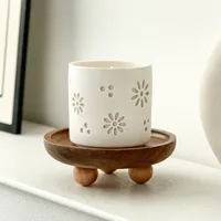 Elegant Wooden Oval Tray,Dessert/Candle/Key Storage - Perfect Gift for Any Occasion 2