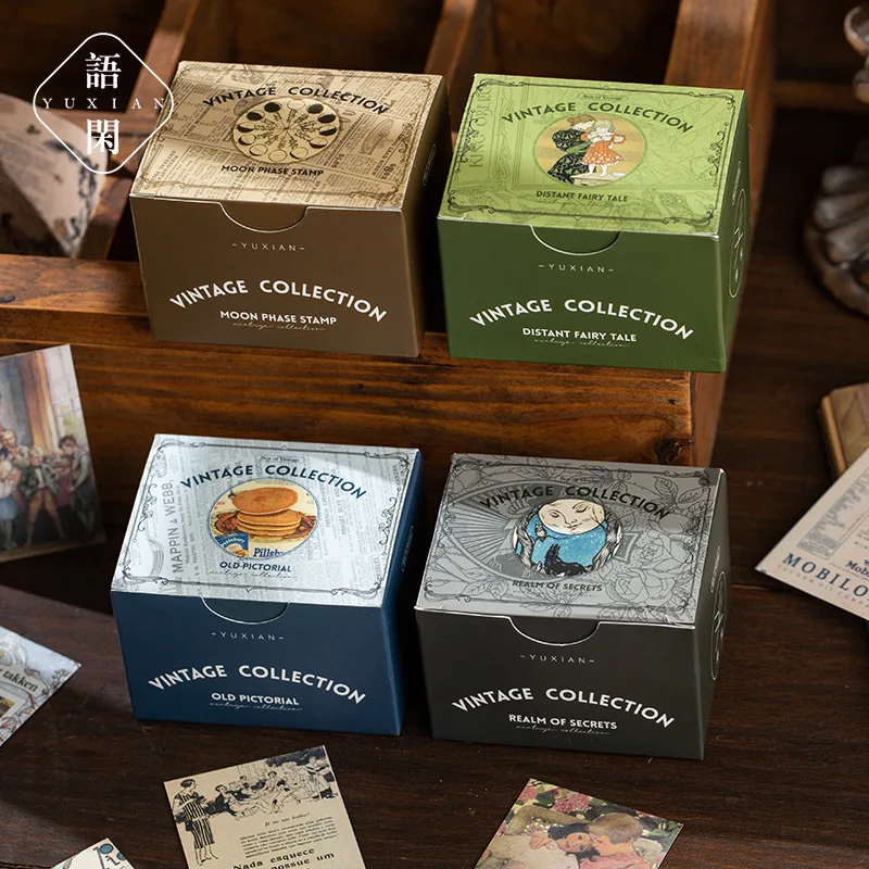

320pcs/lot Memo Pads Material Paper A retrospective collection of books Junk Journal Scrapbooking Card Retro Background