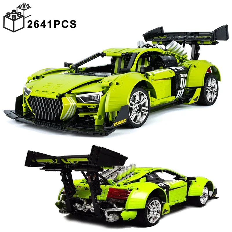 

2641PCS Technical Green Beast R8 Hot Rod Sport Car Building Blocks Speed Vehicle Assemble Bricks Kids Toys Birthday Gift For Boy