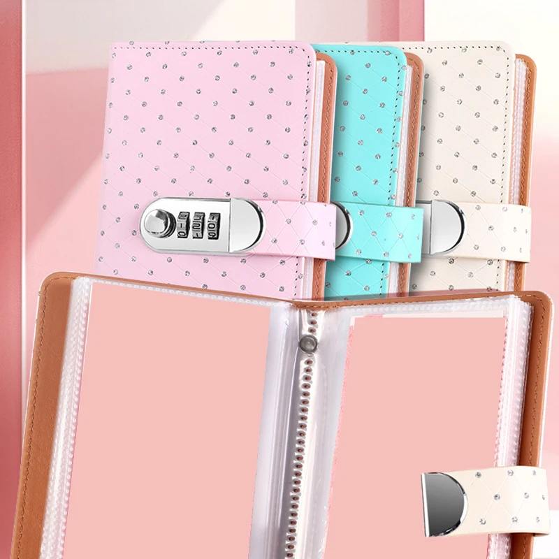 Reusable Money Savings Challenge Binder Savings Challenges Code Book Large Capacity Leather Waterproof Cash Budget Notebook