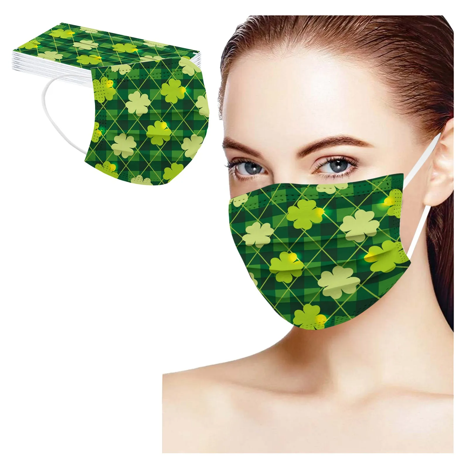 Adult St. Patrick'S Day Three Layer Protective Breathable Mask маска для лица Mascarillas  Desechables Disposable Masks 4