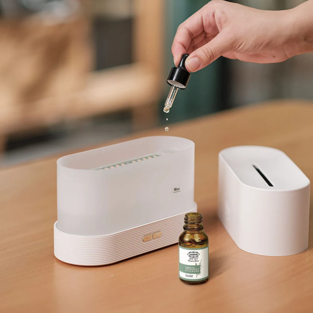 8Colors Flame Diffuser Essential Oils Fragrance Aroma Air Humidifier and Scent Diffuser Electric Smell for Home Car