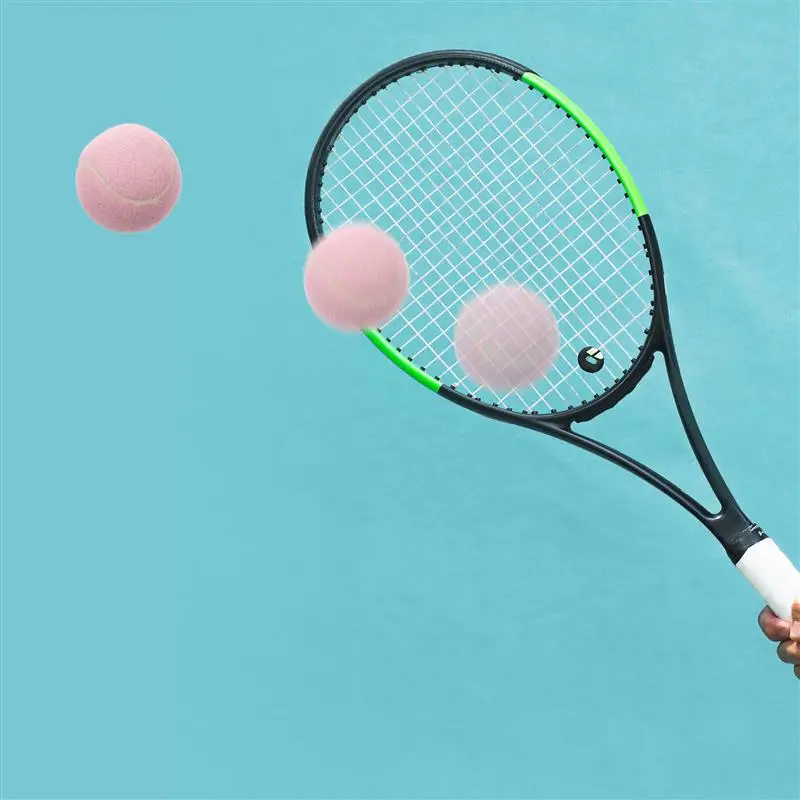 2Pcs Training Tennis Playground Tennis Rubber Beginner Practice Balls for Player Pink tennis For beginner training