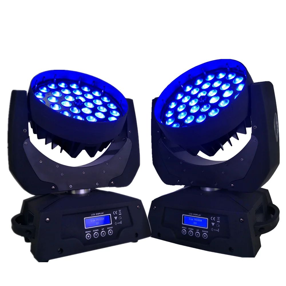 

1PCS/LOT free shipping Zoom 36x18w RGBWA UV 6IN1 Led Zoom Wash Moving Head Light Touch Screen DMX Stage DJ Party Light