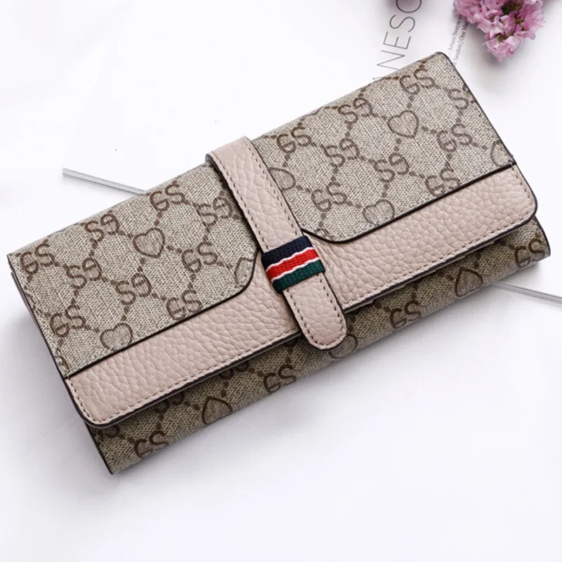 Women's Wallet Red Green Stripe Long Multifunction Fashion Purse