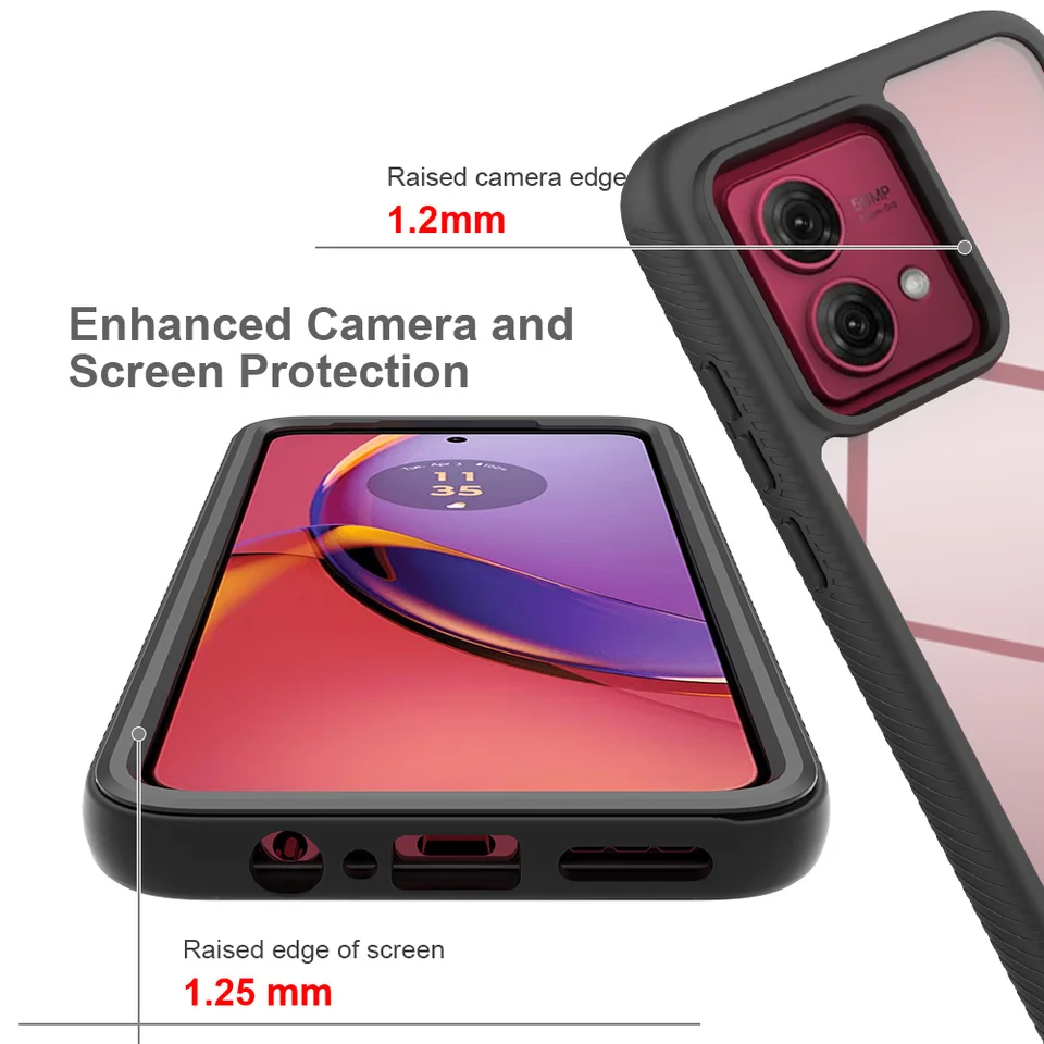 UPLAI Cover per Motorola Moto G84 5G, Ultra Sottile Morbido TPU Silicone Antiurto Custodia Modello di Pittura, Elegante Semplice Carino Trasparente Caso.Panda