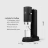 Pro, Sparkling & Carbonation Water Machine, Stainless Steel with Glass Reusable Bottle Volume 800 mL (Matte Black) 6