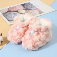 Autumn Winter Baby Snow Boots Newborn Girls Boys Warm Shoes Toddler Soft Sole Plush Floor Shoes Infant Toddler Cotton Boots 4