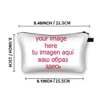 Custom Your Image / Logo / Name Wallet Women Makeup Bags Ladies Cosmetic Cases Female Toiletries Organizer Storage Bags 2