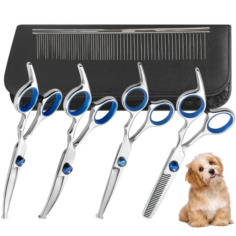

6inch Dog Scissors Pet Grooming Scissors Stainless Steel Safety Round Head Shears Dogs Animal Portable Hair Cutting HairScissors