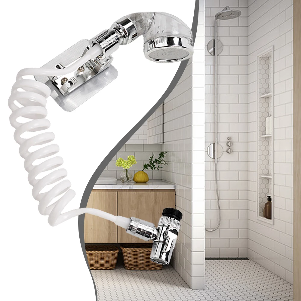 

Shampoo Artifact Shower Faucet Set Silver Sink Washbasin Attachment Bathroom External Faucet Sprayer Handheld Nozzle