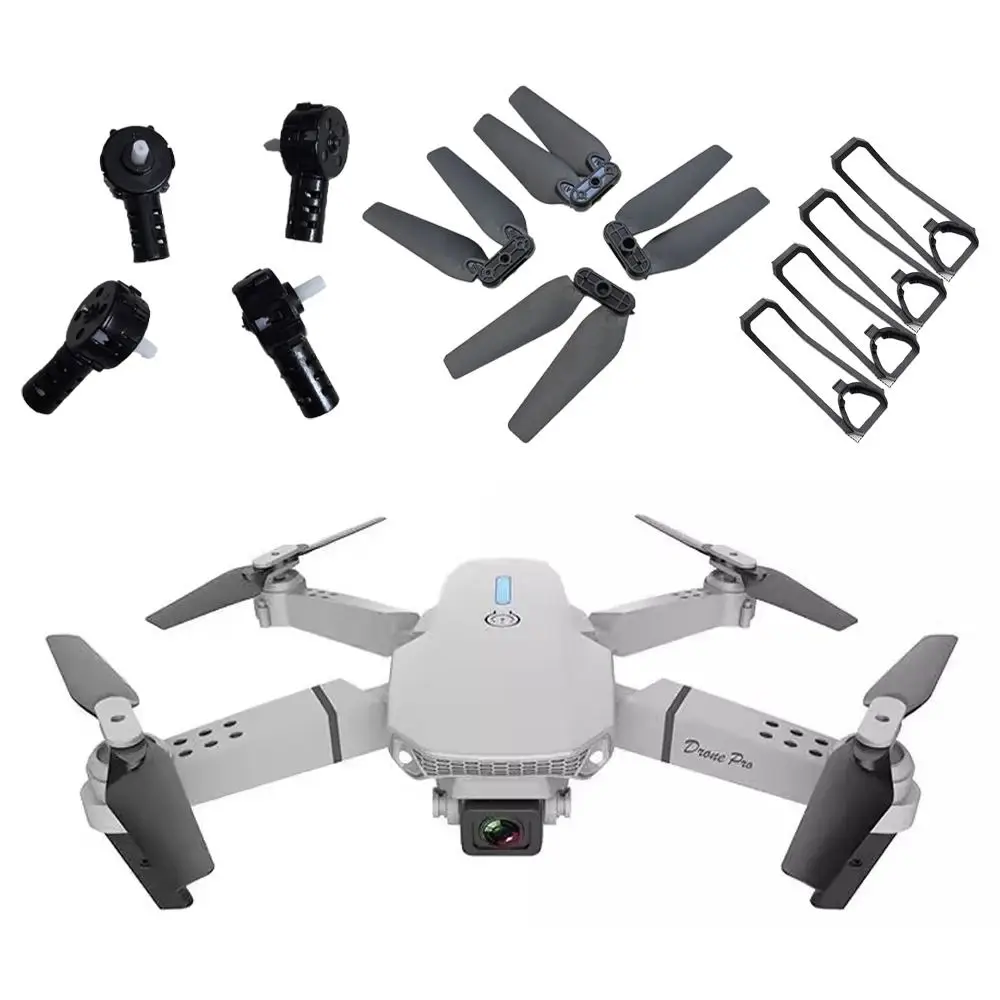 4pcs RC Drone Propeller Blade Plastic Easy Install Motor Universal RC Quadcopter Parts Crash Guard Cover For E88 E88Pro Drone Propeller Drone Accessories Drone Motor Cover Drone Repair Parts