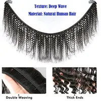 Extensions de Cheveux Humains Ondulés Profonds, Lots de Cheveux Bouclés Birmans, Cheveux Naturels Ondulés Effet Eau, 1/3/4 Pièces 5