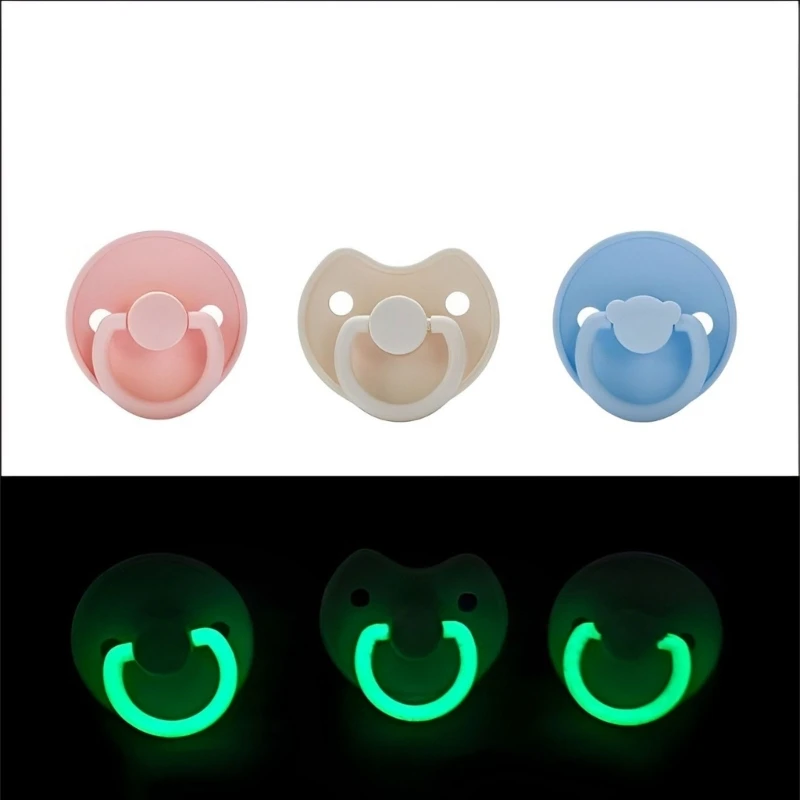 

Portable Baby Pacifier BPA Free Dummy Soother Silicone Luminous Pacifier Multi-pattern Design for Boys Girls Durable