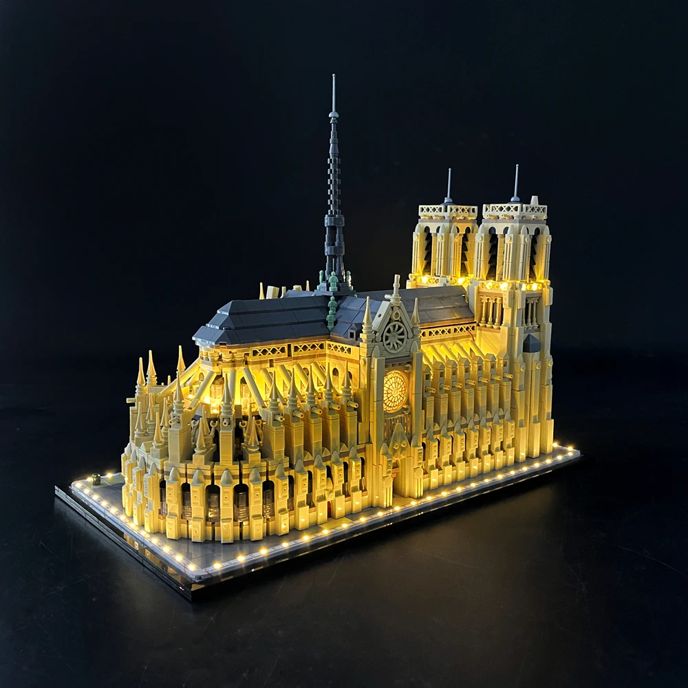 BYB LED Light Kit For LEGO 21061 Notre-Dame de Paris  Building Blocks Decorative Lamp Remote Control Not Include Lego Building 1