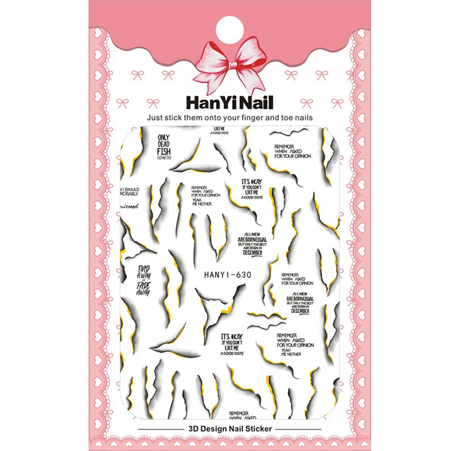 Gold Sliders 3D Nail Stickers Geometric Swirl Wave Liners Stripe Adhesive Slider Transfer Decal DIY Nail Art Decorations