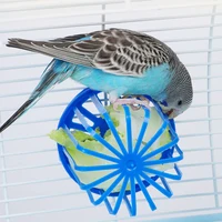 1PC Bird Parrot Feeder Cage Fruit Vegetable Holder Cage Access Hanging Basket Container Toy Pet Parrot Feeder Cage Supplies 2