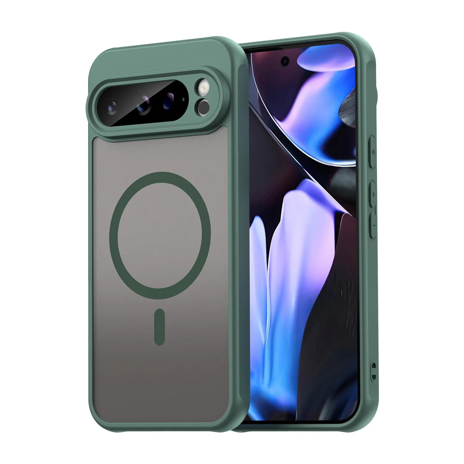 Slim Matte Clear Magnetic Case with MagSafe Compatibility - Wireless Charging Armor Back Cover