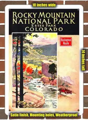 

Металлический знак-1924 Burlington to Estes Park Колорадо-10x14 дюймов