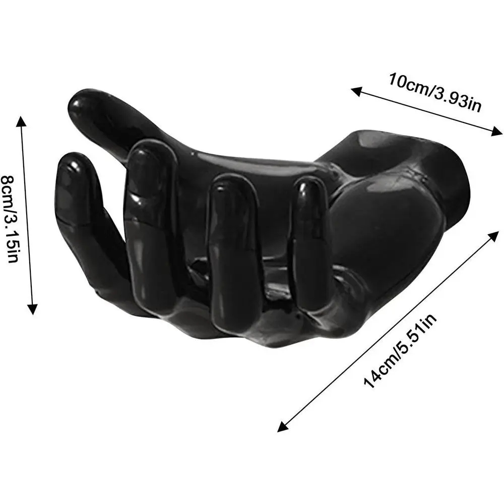Multi-functional Hand Shape Hook Trace-less Hanger Hook Solid Color Key Holder Storage Hook Rack 3