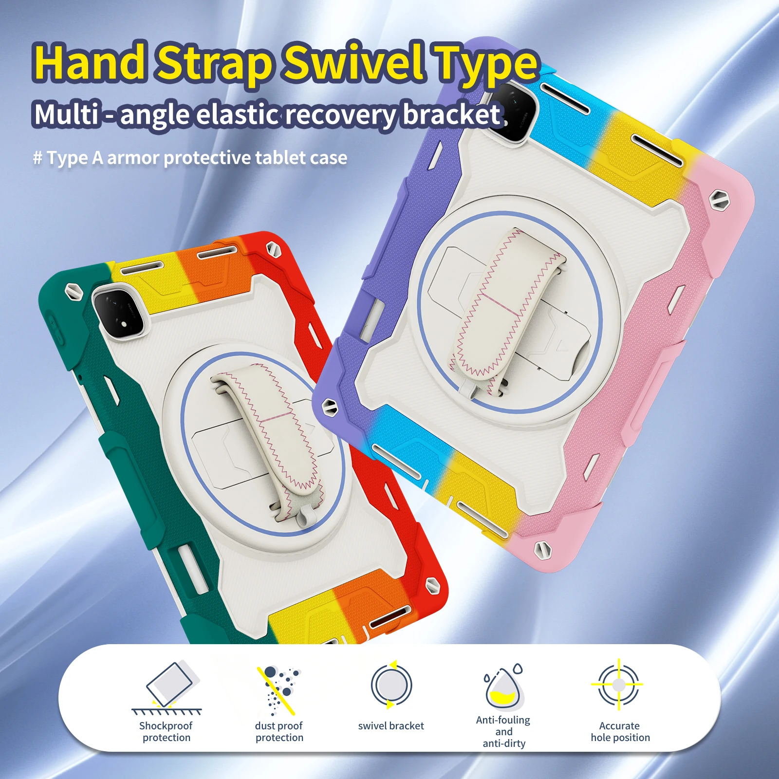 Universal 360 Rotating Stand Case for 12.3-inch Tablets - Heavy Duty Rugged Cover