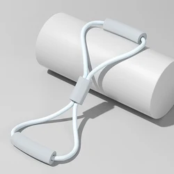 Enhanced Fitness Resistance Bands for Yoga & Exercise - Premium Rubber Pull Rope for Women’s Workout & Stretching (White)