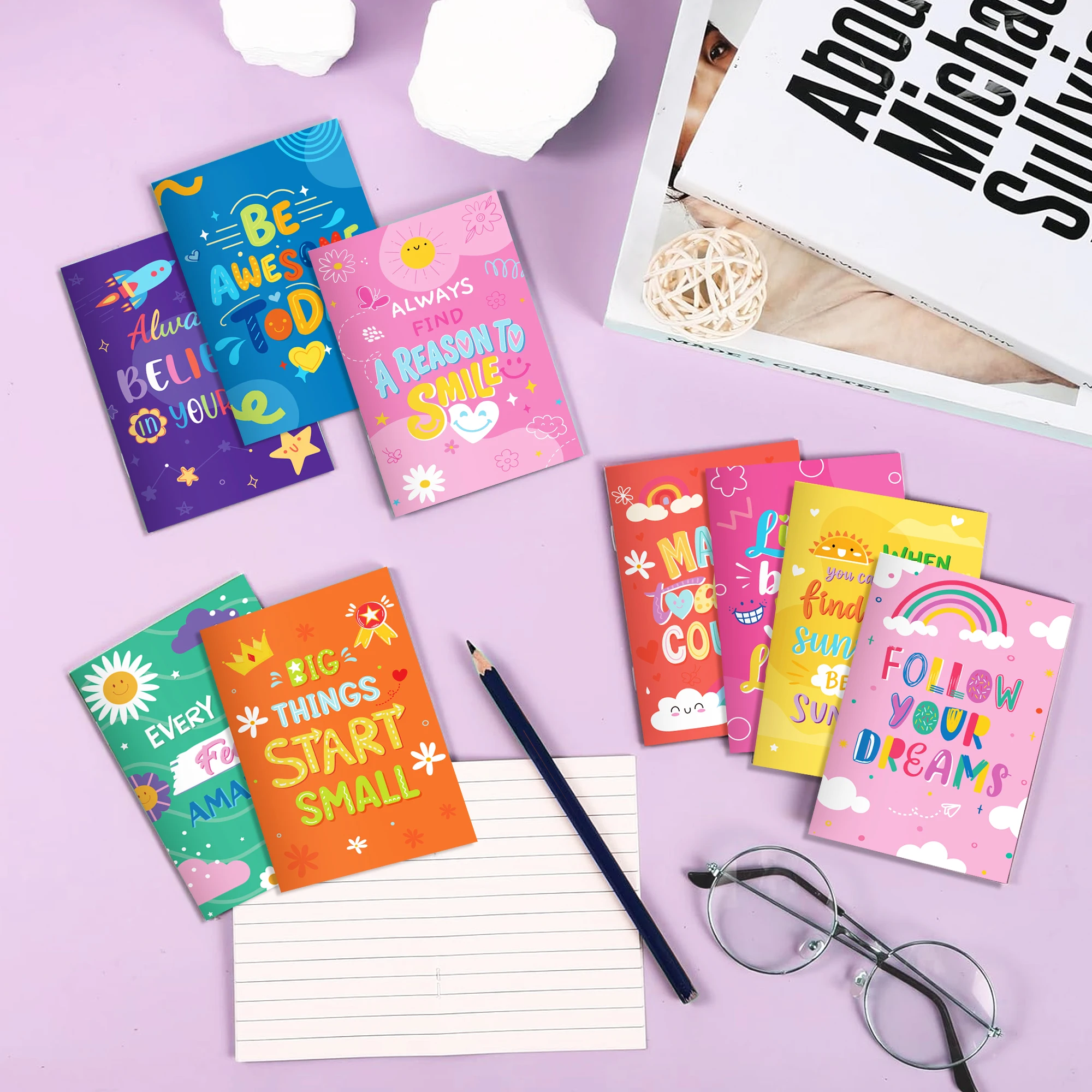 12/24/36pcs You're Star 미니 포켓 노트, 가로줄 노트, 학생 일기장, 작은 메모장, 어린이 선물