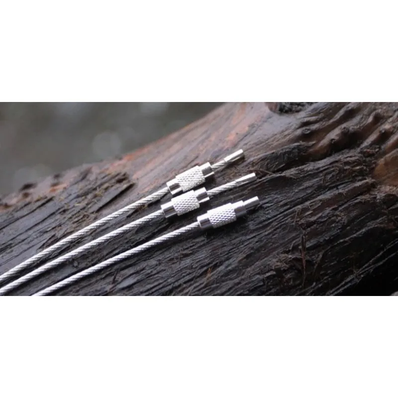 15CM Outdoor Tools EDC Camping Tools Tactical Equipment Multi Keychain Kit 304 Stainless Steel Wire Rope Keyring Travel Ch