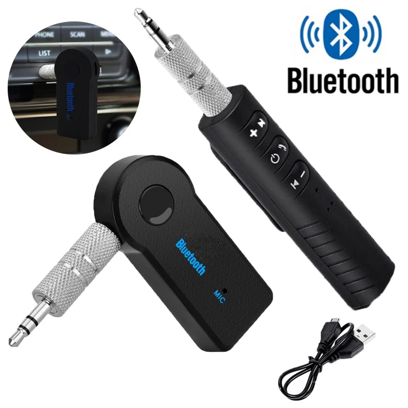 Wireless Bluetooth Receiver Transmitter Adapter 3.5mm Jack 2 In 1 Car