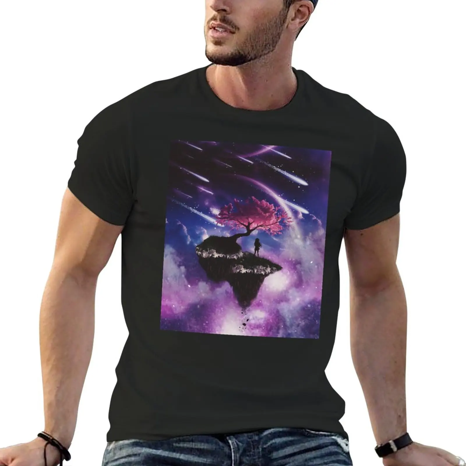 

The last cherry blossom T-Shirt tees animal prinfor boys Short sleeve tee black t-shirts for men