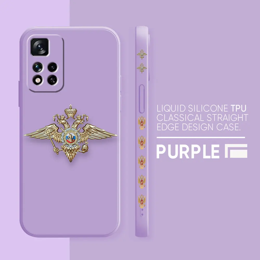 thumbnail image 1 of Funda para Redmi Note 12 11 11T 11R 11E 10 9 8 7 7S PRO PLUS 4G 5G Funda de silicona líquida Simple emblema de la Federación Rusa, 1 of 5