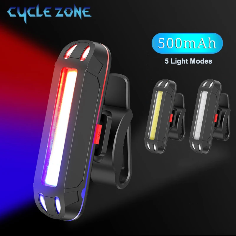 Bike Rear Light Safety Warning Lamp USB Rechargeable LED MTB Road Bicycle Taillight Night Riding Tail Lights Cycling Accessories