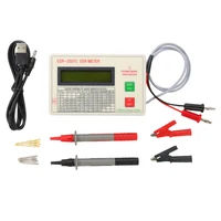 New ESR2501C Capacitor ESR DCR Tester Test In Circuit Capacitance Meter With Test Leads Clip Battery 1