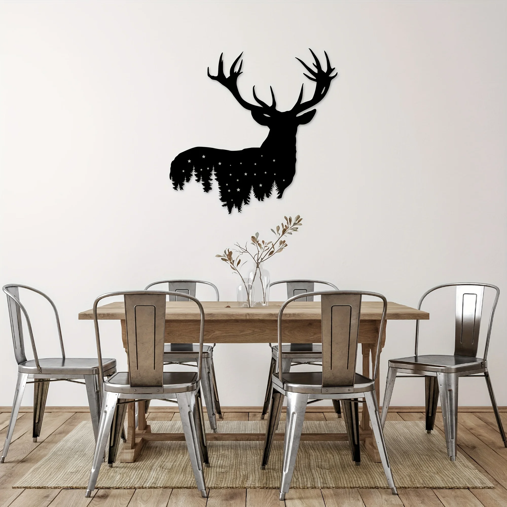 

Deer Design Metal Wall Art Durable And Rust-Free Indoor & Outdoor Aluminum Composite Wall Decor Home Decor