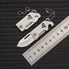 1PC Mini Folding Knife Steel Portable Camping Survival Knife Pocket Folding Knife Self-defense Keyknife Keychain Pendant 6